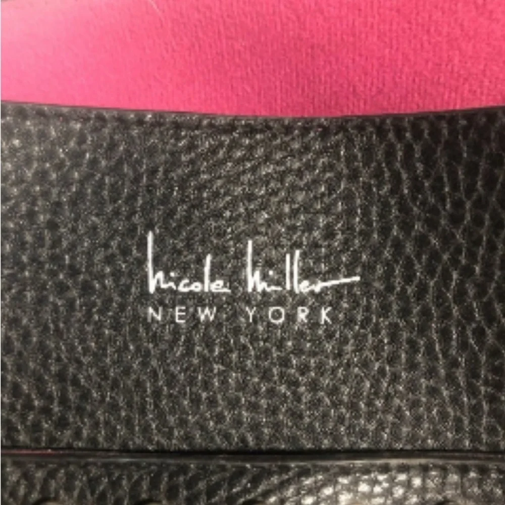 Nicole Miller New York Black Hudson Studded Tote Bag (060) - Picture 3 of 4